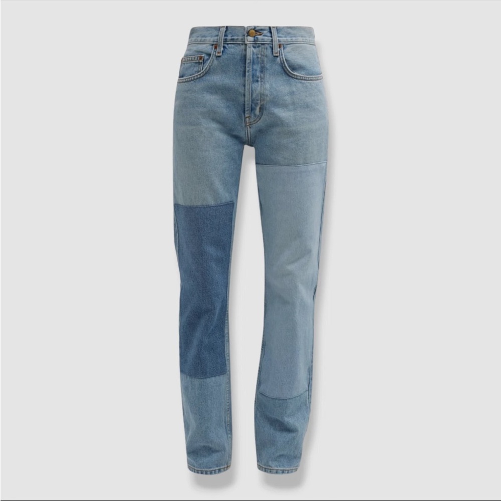 B SIDES Women’s Light and Dark Blue Patchwork Jeans